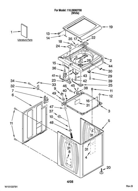 Kenmore Parts List Diagram