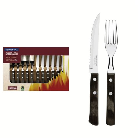 Tramontina Steak Pizzabesteck Set Churrasco Edelstahl Hagebau De