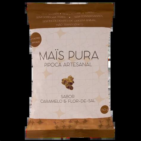 Pipoca Artesanal Caramelo E Flor De Sal Zero Lactose Ma S Pura Pacote G