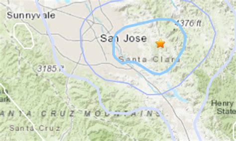 Map: 3.5 earthquake in foothills near San Jose