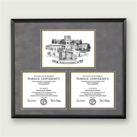 Alumni Artwork Double Diploma Frame