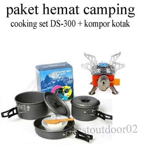 Jual Paket Cooking Set Ds 300 Kompor Kotak K 202 Alat Masak Camping