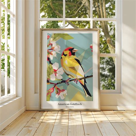 New Jersey State Bird American Goldfinch Wall Art Poster Museum