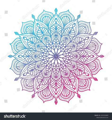 Gradient Color Mandala Mandala Design Backgroundmandala Stock Vector