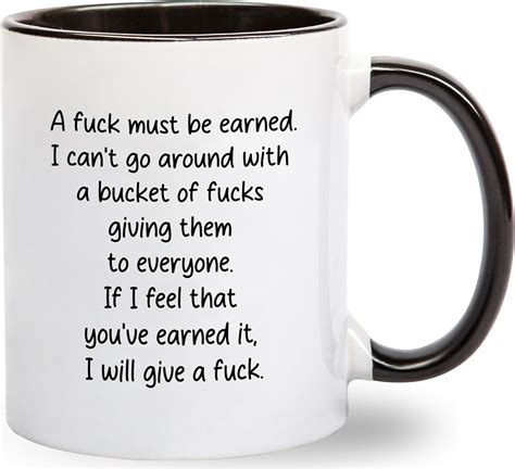 Amazon Gelid A Fuck Must Be Earned Coffee Mug Funny Coworker Birthday Gift Idea For Him