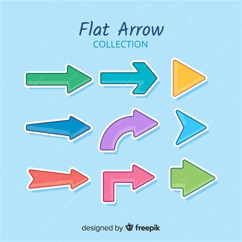 Free Vector Modern Arrow Collection With Flat Design