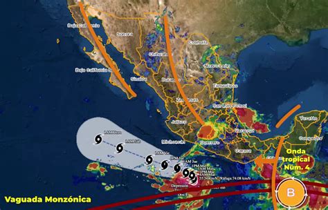 Se forma la tormenta tropical Blas en el Océano Pacífico Contraste