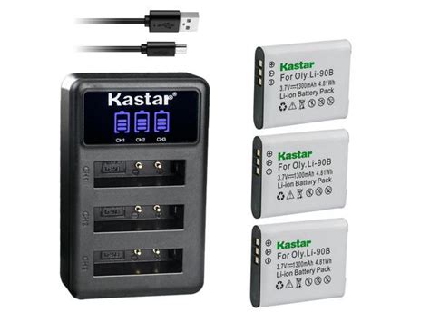 Kastar Pack Battery And Lcd Triple Usb Charger Compatible With