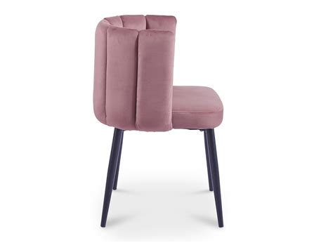 Lot De Chaises Design En Velours Rose Debby Decoinparis