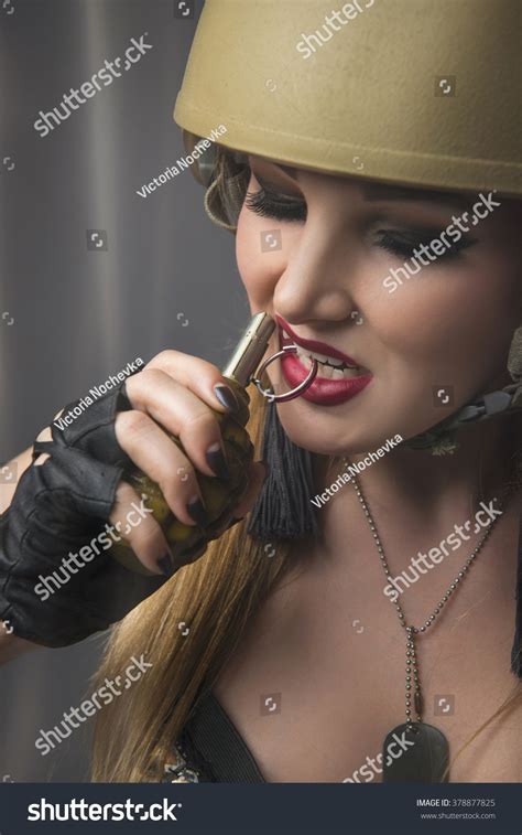 Sexy Blonde Grenade Stock Photo Shutterstock