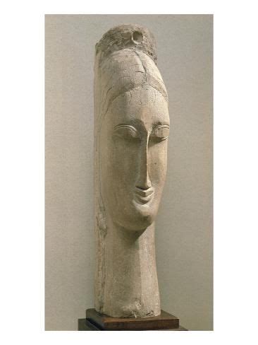 Head Of A Woman Stone Giclee Print Amedeo Modigliani Art