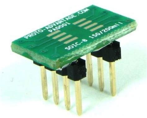 Proto Advantage SOIC 8 To DIP 8 SMT Adapter 1 27 Mm Pitch 150 200