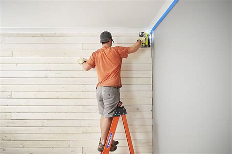 How To Install A Shiplap Wall The Home Depot