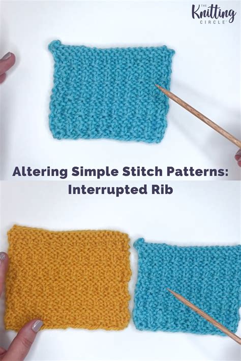 Altering Simple Stitch Patterns Interrupted Rib Artofit