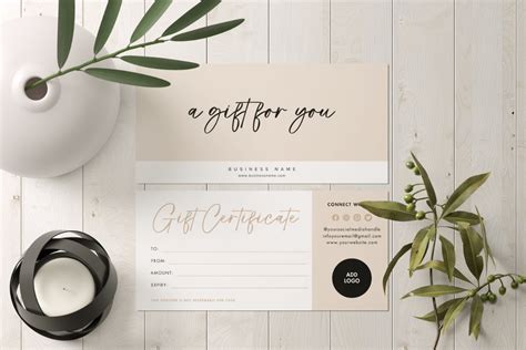 Editable Gift Certificate Template Graphic by Haffa Studio · Creative Fabrica