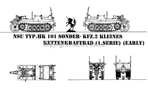 NSU Typ HK 101 Sonder Kfz 2 Kleines Kettenkraftrad 1 Serie Early