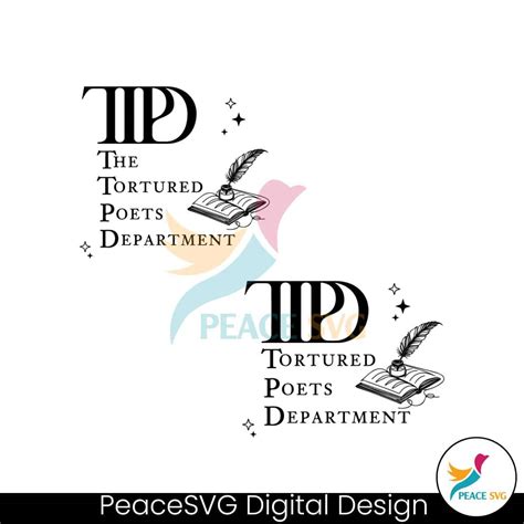 The Tortured Poets Department Ttpd Album Svg Files For Cricut Peacesvg