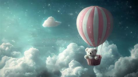 Teddy Bear In Hot Air Balloon Stock Video Video Of Playful Dream 354303725