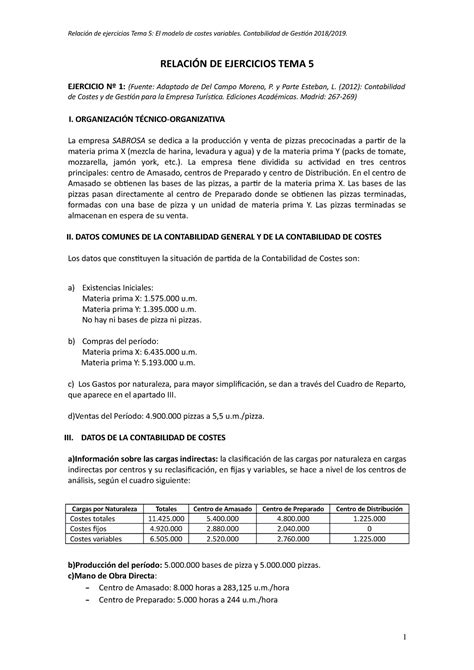 Relacion De Ejercicios Tema 5 RelaciÓn De Ejercicios Tema 5 Ejercicio Nº 1 Fuente Adaptado