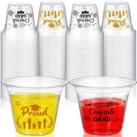 Amazon AimFun Graduation Plastic Cups Congrats Grad Disposable