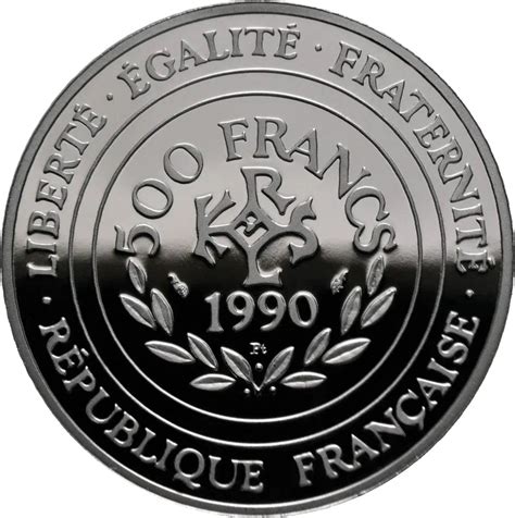 Frankreich 500 Francs 70 Ecu 1990 Karl der Große in PP KM 990a