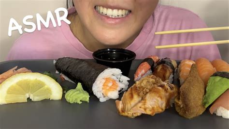 ASMR Assorted SUSHI NIGIRI Soft Relaxing Eating Sounds No Talking