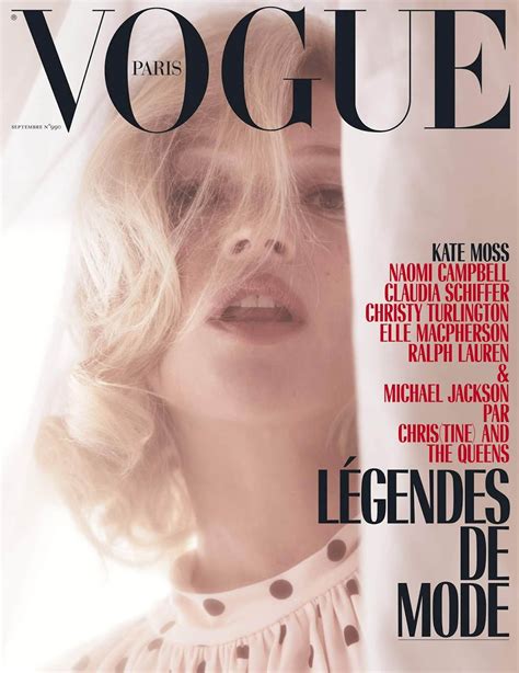 Kate Moss Covers Vogue Paris September 2018 By Mikael Jansson Vogue