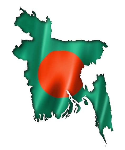 Premium Photo | Bangladesh flag map