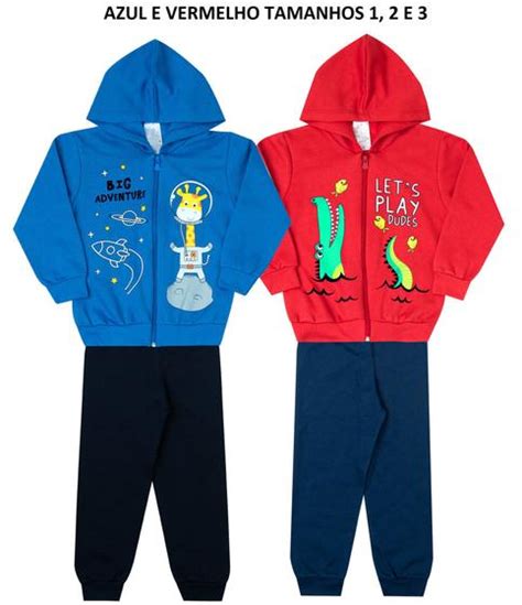 Kit Conjunto Infantil Moletom Masculino Menino Inverno Martin Shop