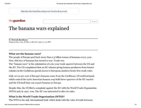 The banana wars explained