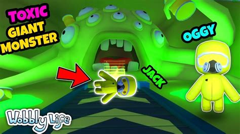 Oggy Found A Secret Toxic Waste Monster Wobbly Life Youtube