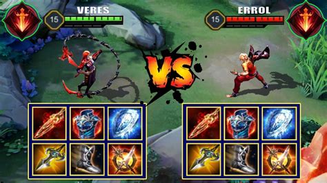 VERES vs ERROL FULL BUILD FIGHT Liên Quân Mobile AOV ROV YouTube