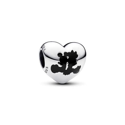 Conta Mulher Pandora Disney Mickey e Minnie Coração 793092C01 ANJO