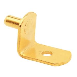 Prime Line Lb In Brass Plated Steel L Shelf Support Pegs