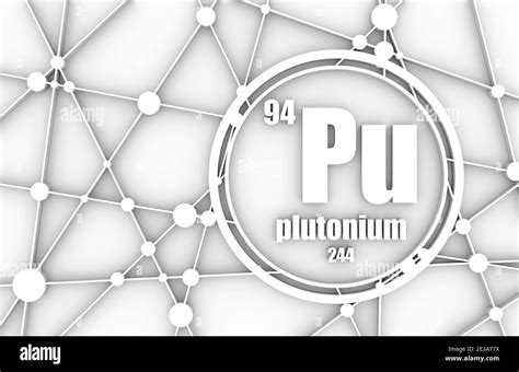 Plutonium Chemical Element Sign With Atomic Number And Atomic Weight