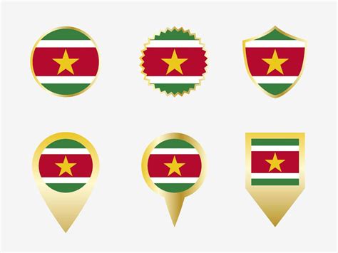 Vector flag set of Suriname 22822520 Vector Art at Vecteezy