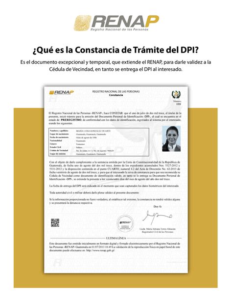 ¿qué Es La Constancia De Trámite Del Dpi