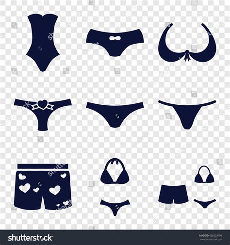 Bikini Icons Set Set 9 Bikini Stock Vector Royalty Free 658233709 Shutterstock