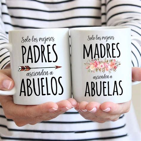 Taza Regalo Abuelos Anunciar Embarazo Padres PACK DE 2 TAZAS Abuelos