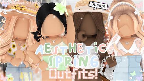 5 Aesthetic Spring Roblox Outfits With Codes Links 🌻 Xcandyc0rex Youtube