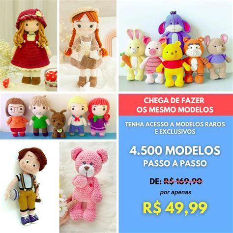 Aprenda AGORA 4500 Modelos de Amigurumi passo a passo Gatos Crochê