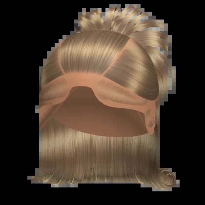 Spiky Y2K Half Up Bun W Curling Ends In Blonde Roblox