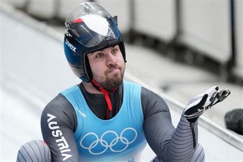 Nico Gleirscher Austria Gestures After Luge Editorial Stock Photo