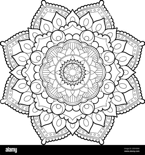 Zentangle Mandala Pour Coloriage Page Photo Stock Alamy