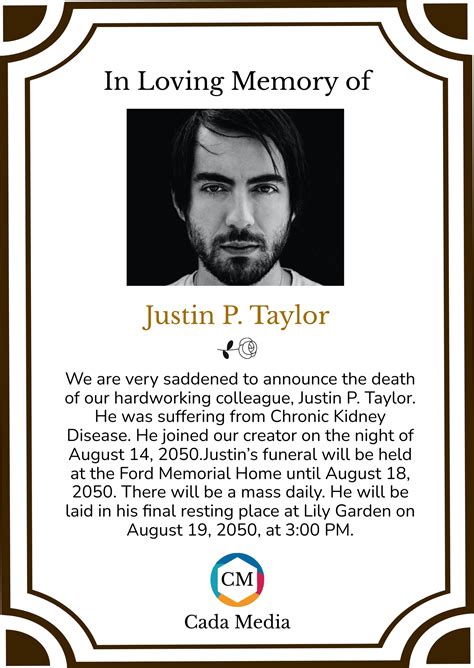 Death Announcement Templates in Word - FREE Download | Template.net