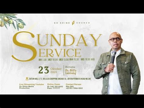 PS BILLY LANTANG SUNDAY SERVICE SESI 2 23 OKTOBER 2022 YouTube