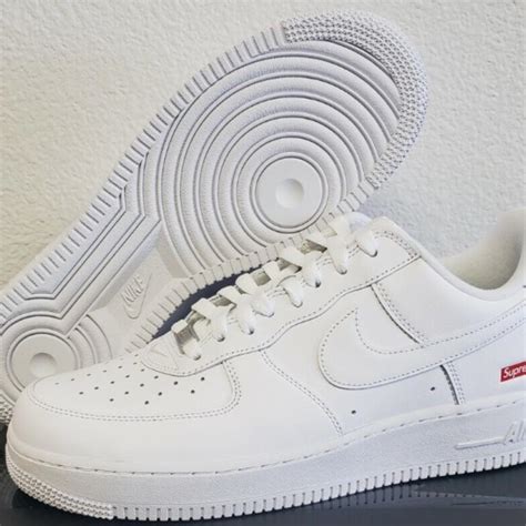 Nike Air Force 1 Low Supreme White Women's Size US... - Depop