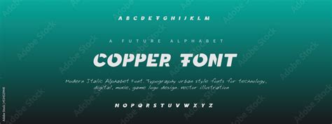 COPPER tech vector font typeface unique font design. Typeface urban ...