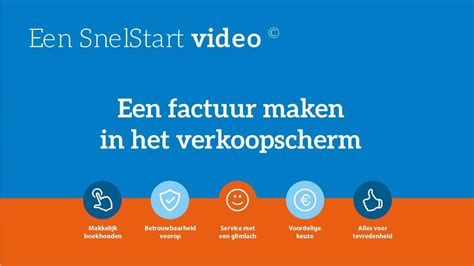 Een Factuur Maken Met Snelstart Youtube