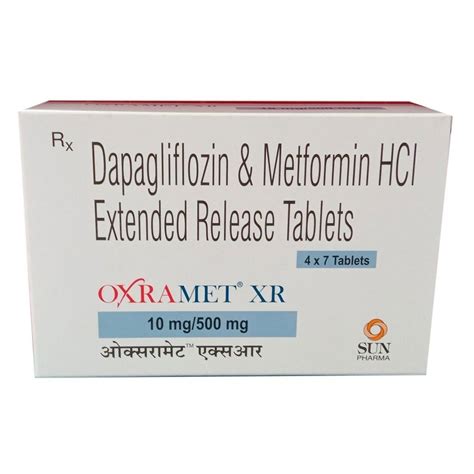 Oxramet Xr Dapagliflozin And Metformin Hcl Extended Release Tablets 500 Mg At ₹ 105box In